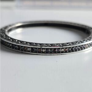 Brighton Silver Multi Stone Hinge Bracelet  Medium 7in